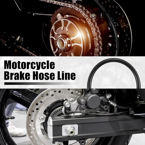 X AUTOHAUX Brake Hose Motorcycle Hydraulic Brake Line Oil Hose Pipe Fitting for ATV Motorcycle Motocross Racing Bike 30cm Black 1 Set...
