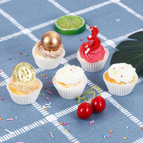 Caperci 500 Count Mini Cupcake Liners White Muffin Liners Greaseproof No Smell Small Cupcake Wrappers Baking Cups...