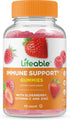 Lifeable Immune Support for Adults Gummies - with Elderberry, Vitamin C and Zinc - Great Tasting Natural Flavor Gummy Supplement - Gluten Free Veg...