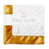 SwaddleDesigns Baby Lovie, Small Security Blanket, Plush Dots with Satin Trim, Gold, 14 x 14 inches (36 x 36 cm)...
