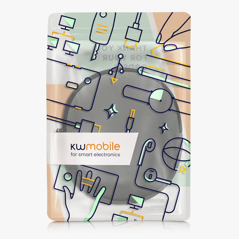 kwmobile Cover Compatible with Logitech H390 Case - Neoprene Headset Cover - Pouch w/Zipper - Grey...