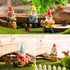 10 Pieces Mini Fairy Gnomes Statue Garden Accessories Kit Miniature Garden Resin Gnomes Hand Painted Squirrel Hedgehog Owl Bird and Bucket Ornamen...