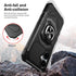 TJS Compatible for Boost Mobile Celero 5G 2024 (3rd Version) Case, with Tempered Glass Screen Protector Metal Ring Magnetic Support Kickstand Heav...