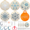 Yuxung 5 Set Christmas Embroidery Starter Kit with Snowflake Pattern, Winter Embroidery Kits for Beginners, Full Range of Winter Cross Kits, Embro...