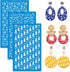 MEMOVAN Christmas Silk Screen Stencils for Polymer Clay 3pcs Reusable Holiday Silk Screen for Polymer Clay Cutters Printing on Clay for Jewelry Ma...