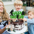 Birthday Cake Decorations Themed Happy Birthday Cake Topper for Kids Boy Girl Bday Party Supplies Sparkle Green Décor...