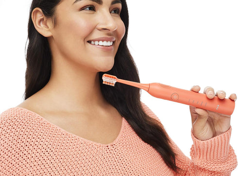 Ooak Electric Toothbrush with 5 Brushing Modes with 2 Advanced Heads - Coral...