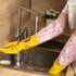 18.5inch Rubber Gloves Waterproof polyester Household Cleaning Gloves For DishWashing,Gardening,Painting(Large)...
