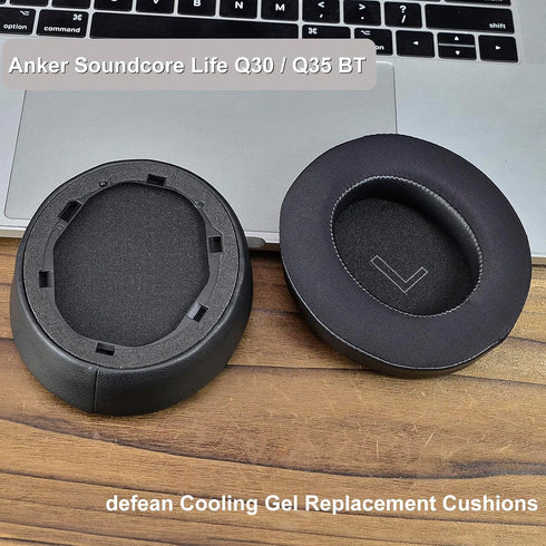 Life Q30 Q35 Cooling Gel Earpads Replacement Cover Cushions Compatible with Anker Soundcore Life Q30 / Q35 BT Headphones,High-Density Noise Isolat...