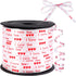 KatchOn, Red Valentines Day Ribbon -100 Yards | Red I Love You Ribbon for Valentines Day Decorations | Red Heart Ribbon for Crafts, Valentines Rib...