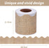 66 Feet Burlap Bulletin Board Border Self Adhesive Scalloped Border Trim Stickers for Bulletin Boards, Desks, Lockers, Home, School or Classroom D...