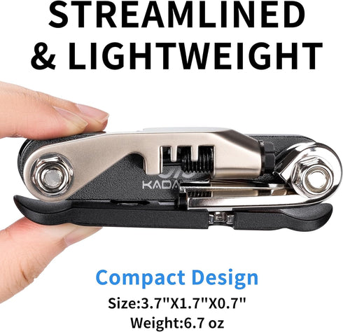 Bike Multitool - Bike Chain Tool/Torx/Hex/Screwdriver - Bicycle Multitool Kit Compact and Lightweight Repair Tools for Road and Mountain Bikes (Bl...