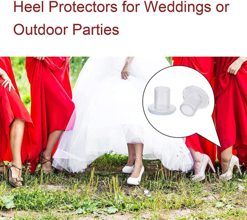 Clear High Heel Protectors?FARCURN 3 Size Soft Heel Covers for Walking on Grass and Uneven Floor(S/M/L) (3 Pair (Pack of 1))...
