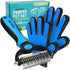 Maxpower Planet Pet Grooming Brush and 2X Grooming Gloves Combo - Double Sided Dematting, Deshedding Undercoat Rake for Dogs - Cat Brush, Dog Brus...