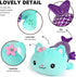 Onsoyours Cute Kitten Mermaid Plush Toy Stuffed Animal Kitty Soft Mermaid Cat Plush Pillow for Kids (Blue Cat Mermaid, 12")...