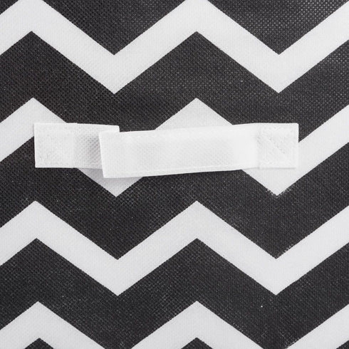 DII Non Woven Polyester Storage Bin, Chevron, Black, Small Set of 2...
