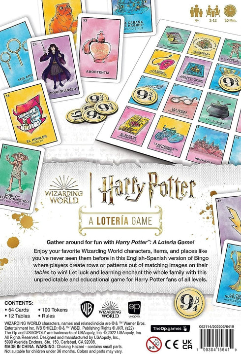 Harry Potter Loteria Game - Bingo Style with Custom Artwork Inspired by Mexican Culture...