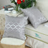CaliTime Pack of 2 Cushion Covers Throw Pillow Cases Shells for Home Sofa Couch Modern Shining & Dull Contrast Quatrefoil Accent Geometric 20 X 20...
