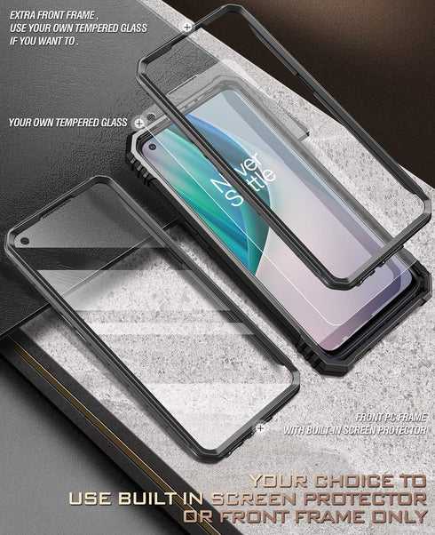 Poetic Revolution Series Case for OnePlus Nord N10 5G, Full-Body Rugged Dual-Layer Shockproof Protective Cover with Kickstand and Built-in-Screen ...