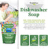 Auto Dishwasher Soap, 12.5oz Bag - Natural Concentrated Formula - Dish Soap, Dishwasher Detergent Cleaning Supplies, Hard Water Stain Remover, Spa...