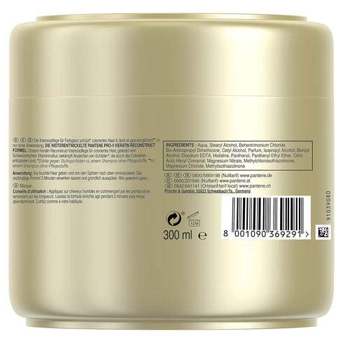 Pantene Pro-V Color Protect Keratin Reconstruct Hair Mask for Coloured Hair, Hair Care Shine, Hair Treatment, Hair Mask, Beauty, Gold, 300 ml...