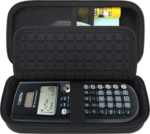 Canboc Carrying Case for Texas Instruments TI-30XS/ TI-36X Pro MultiView Scientific Calculator, Mesh Bag fit Cable, Batteries, Pens and Other Acce...