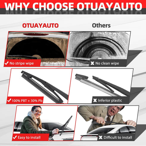 OTUAYAUTO 76720STXA01 Rear Wiper Arm Blade Kit - Replacement for Acura MDX 2014-2017...