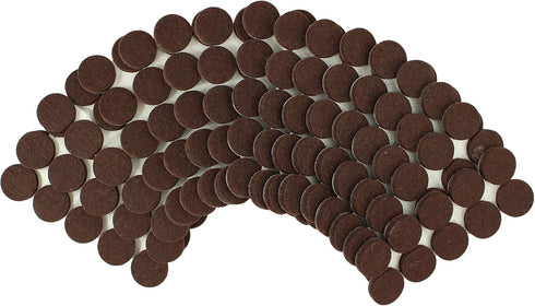 8827 Heavy Duty Self Adhesive Furniture Felt Pads 1-Inch Round Brown 160-Piece Value Pack in Resealable Bag...
