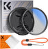 K&F Concept 58mm Circular Polarizer Filter with Lens Cap Cleaning Cloth Optical Glass Ultra Slim 18 Multi-Layer Coatings Polarizing Filter for Cam...