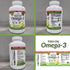 Best Triple Strength Omega 3 Fish Oil Pills - 180 Capsules - 2400mg High Potency Burpless Lemon Flavor 864mg EPA 576mg DHA Ultra Pure Liquid Softg...