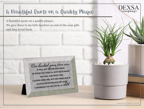 DEXSA One Hundred Years Beveled Glass Plaque with Easel | Made in the USA...