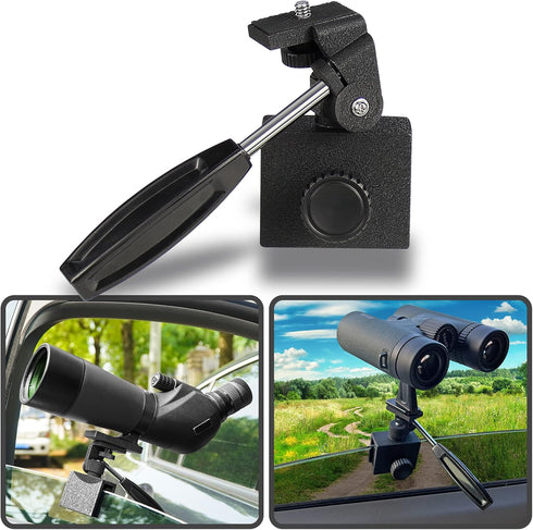Adjustable Vehicle Car Window Mount with 1/4"-20 Mounting Thread for Camera Monocular Binocular Spotting Scope...