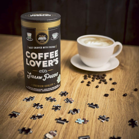 Ridley's Coffee Lover’s 500-Piece Jigsaw Puzzle – Coffee Puzzle with Informational Image, Sturdy Storage Tube Included – Activity Puzzle – Makes a...