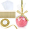 24 Pack Bling Candy Apple Sticks and Bags Kits, Caramel Apple Wooden Skewers,Food Bamboo Decorative Sticks for Rice Krispie Treats Cookie Cake Pop...