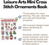 Leisure Arts Mini Cross Stitch Ornaments Bk...