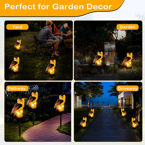 Owl Solar Lights Outdoor Garden, Owl Solar Light Waterproof, Maintain of 10 Hours Lighting Solar Lights Outdoor Owl for Yard, Patio, Lawn, Garden ...