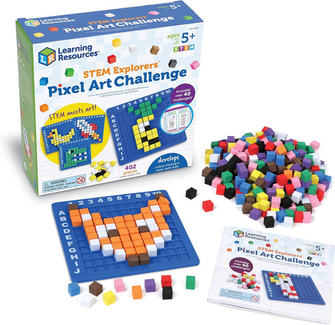 Learning Resources STEM Explorers Pixel Art Challenge, 402 Pieces, Ages 5+, STEM Toys For Kids, Coding Basics For Kids, STEM Activities For Classr...
