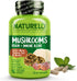 NATURELO Mushroom Supplement – Brain & Immune Health Blend with Lion’s Mane, Reishi, Turkey Tail – 90 Vegan Friendly Capsules...