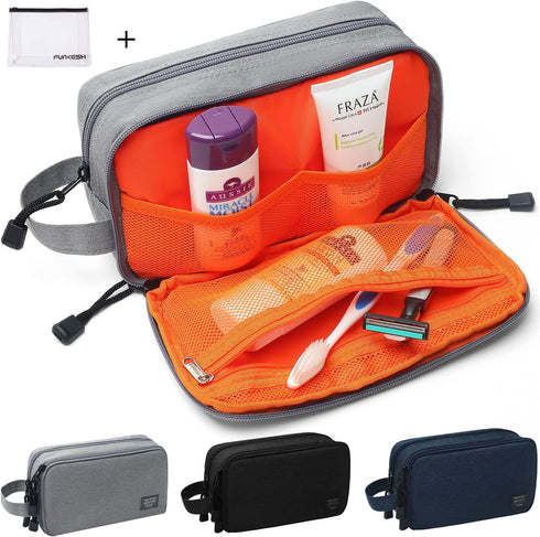 Mens Toiletry Bag Waterproof Organizer Bag Travel Shaving Dopp Kit Perfect Travel Accessory Gift (Gray)......