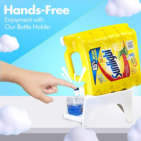 Skywin Laundry Detergent Holder Organizer with Tray - Soap Cup Storage Tray for Laundry Room Organization (White)...