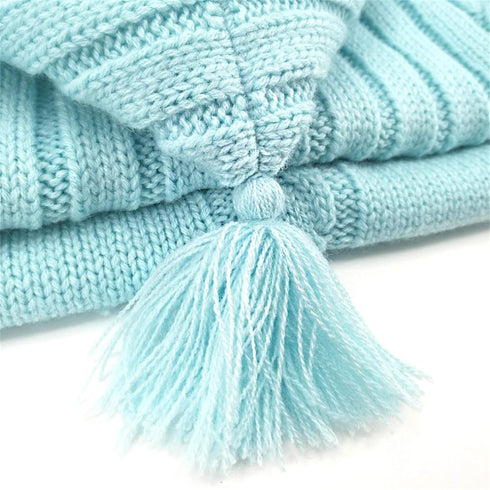 XMWEALTHY Newborn Baby Wrap Swaddle Blanket Knit Sleeping Bag Receiving Blankets Stroller Wrap for Baby(Sky Blue) (0-6 Month)...