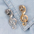 Microphone Music Note Brooch Pins Broches Elegant Music Notes Brooch Pins Jewelry Microphone Shape Brooches Club Badge Rock Brooch Pins Fashion Br...