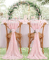 Chiffon Table Runner 1 Piece 27x120 Inches Pink Rustic Sheer Fabric for Wedding Baby Shower Birthday Party Cake Table Decoration...