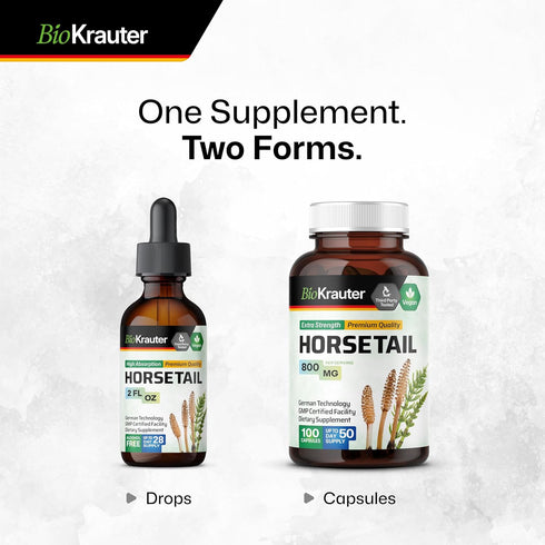 Horsetail Tincture - Organic Horsetail Herb for Hair Growth - Pure Ingredients - Horse Tail Liquid Extract Supplement - Alcohol and Sugar Free Veg...