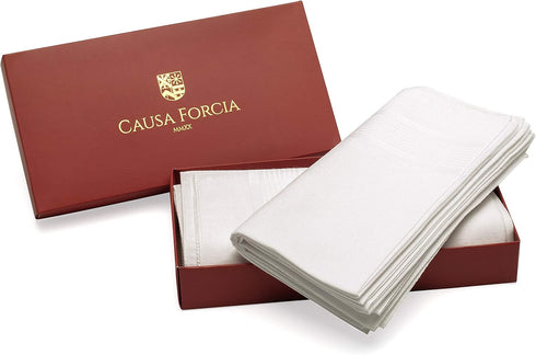 Cotton Handkerchiefs for Men Thick Soft Turkish White Cotton, 12 Pack...