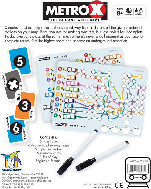 Metro X - The Rail & Write Game...