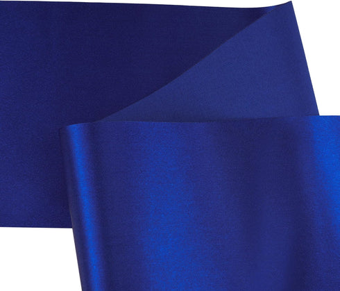 VATIN 4 Inch Wide Royal Blue Satin Solid Ribbon Large Ribbon for Grand Opening Ribbon Cutting Ceremony Kit Chairs Pageant Sashes Table Hair Car Bo...