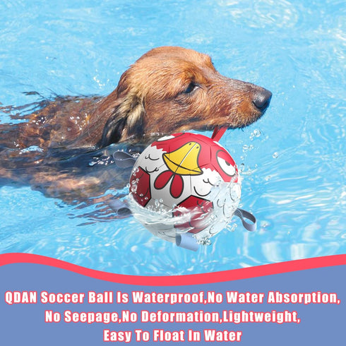 Dog Toys Soccer Ball with Straps, Outdoor Dog Toys, Puppy Birthday Gifts, Dog Water Toy, Durable Dog Balls for Small Medium Dog (6 Inch)...