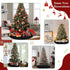 FUHSY Black Christmas Tree Skirt 21 Inch Sequin Tree Skirt Velvet Tree Skirts Small Tree Cover Mat Thick Fabric Tree Cover Skirt Pencil Xmas Skirt...