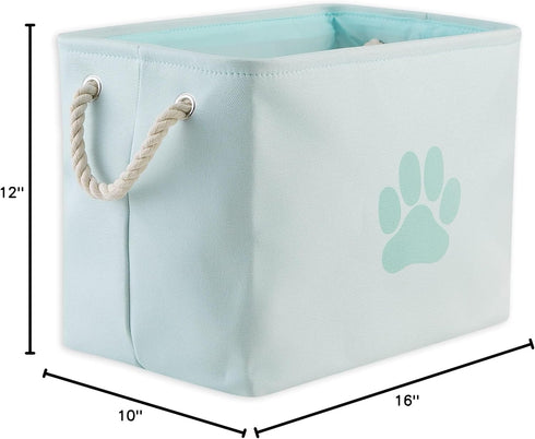 Bone Dry Pet Storage Collection Collapsible Bin, Medium Rectangle, Aqua...
